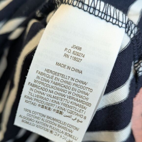 Boden Pink and Blue Fitted Long Sleeve T-shirt with Bateau Neckline - Picture 7 of 7